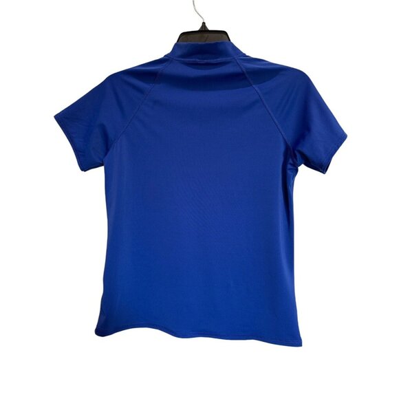 Lands End Rash Guard Swim Shirt Blue Girls XL16 Rainbow Heart Pride Short Sleeve - Picture 3 of 6